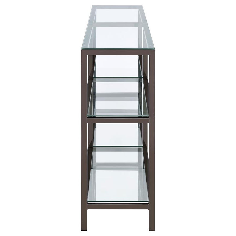 Kate - Console Bookcases - Black Nickel
