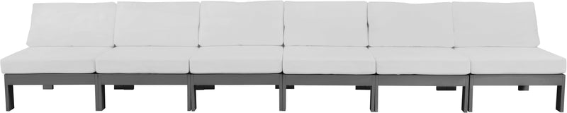 Nizuc - Outdoor Patio Modular Sofa Armless - White - Fabric