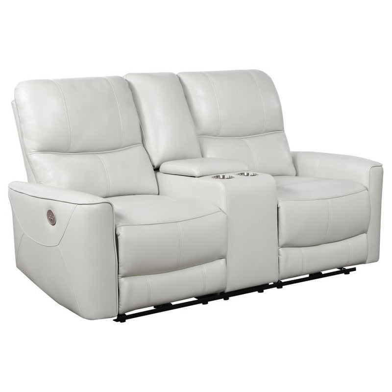 Greenfield - Upholstered Power Reclining Loveseat With Console