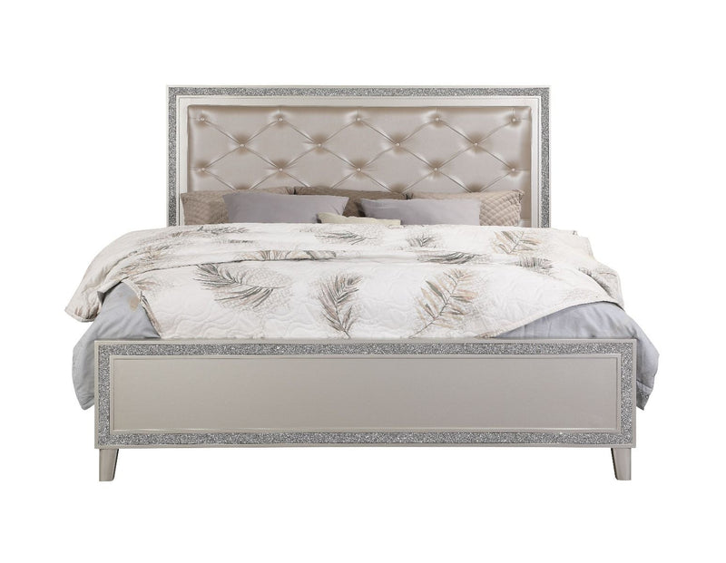 Sliverfluff - Eastern King Bed - Pearl Silver