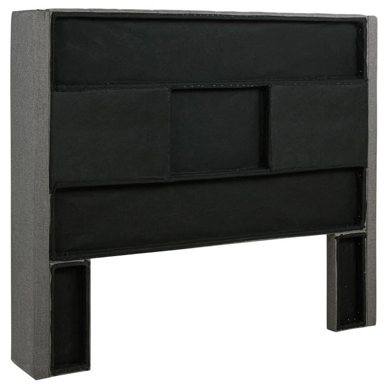 Bancroft - Upholstered Queen Wingback Headboard - Gray