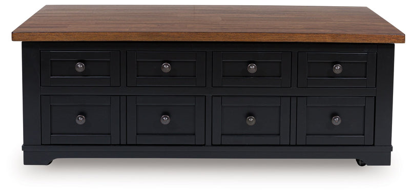 Wildenauer - Brown / Black - Lift Top Cocktail Table