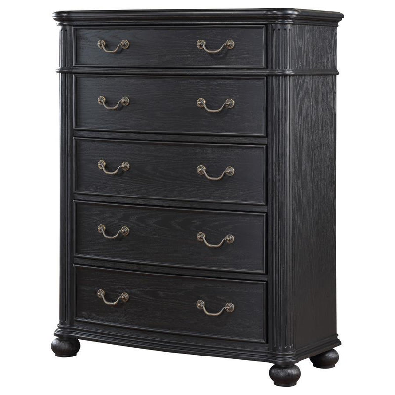 Celina - 5-Drawer Bedroom Chest - Black
