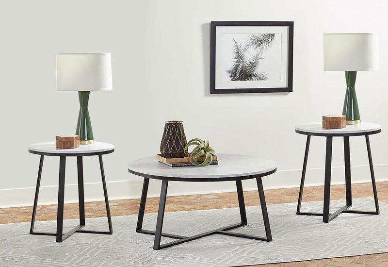 Hugo - Faux Marble Coffee Table Set