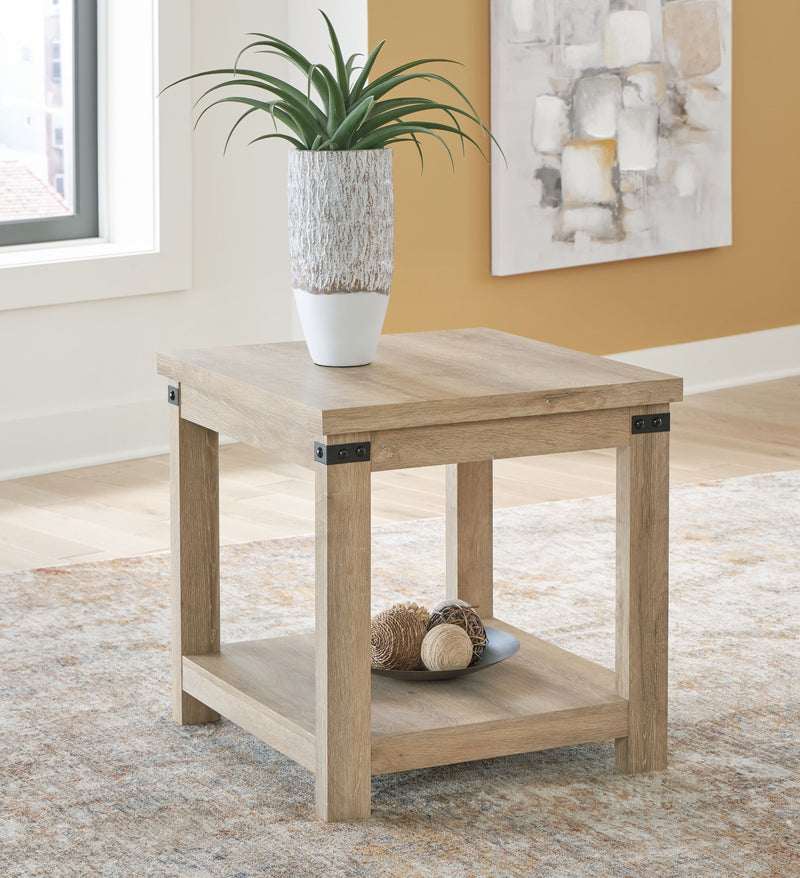 Calaboro - Light Brown - Square End Table