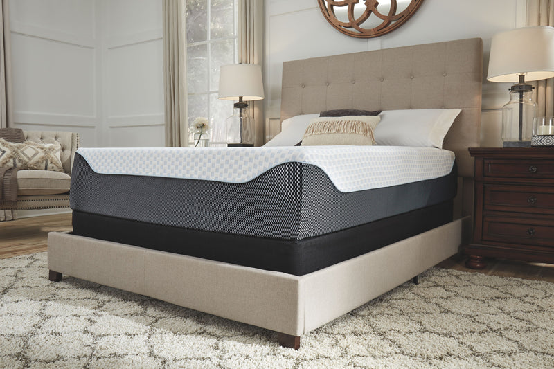 14 Inch Chime Elite - White / Blue - California King Mattress