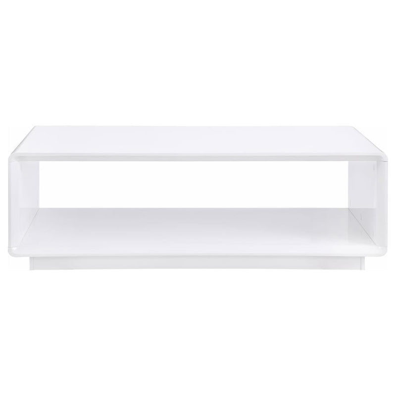 Paseo - Rectangular Cocktail Coffee Table - White High Gloss