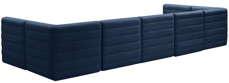 Quincy - Modular Sectional 7 Piece - Navy - Fabric