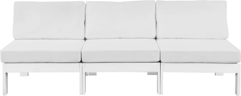 Nizuc - Outdoor Patio Modular Sofa - White - Fabric - Modern & Contemporary