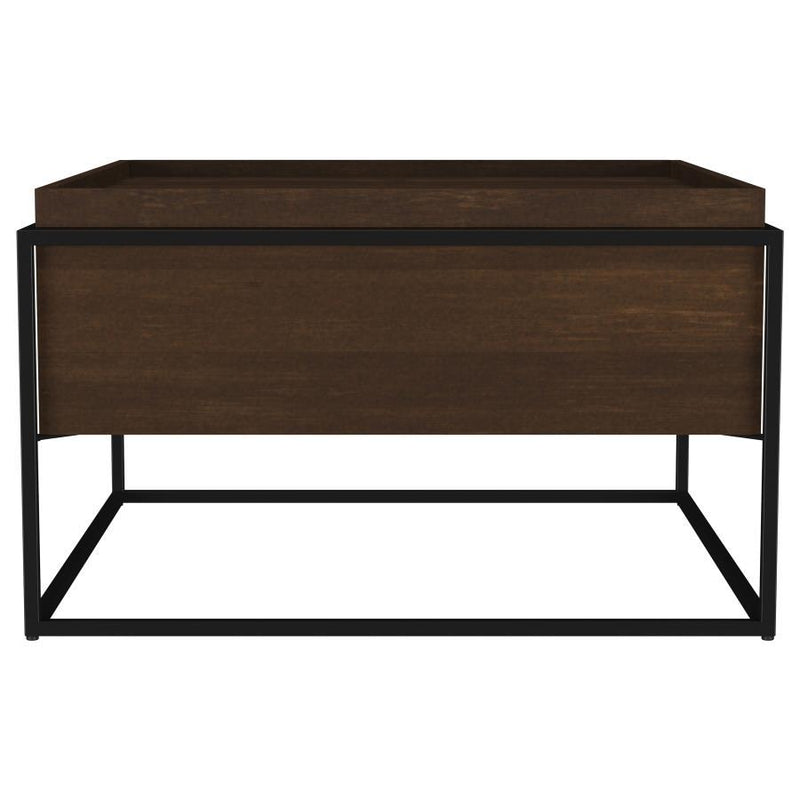 Fulton - 30" Square - Mango Wood Coffee Table - Dark Brown