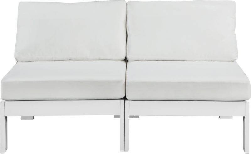 Nizuc - Outdoor Patio Modular Sofa - White - Fabric