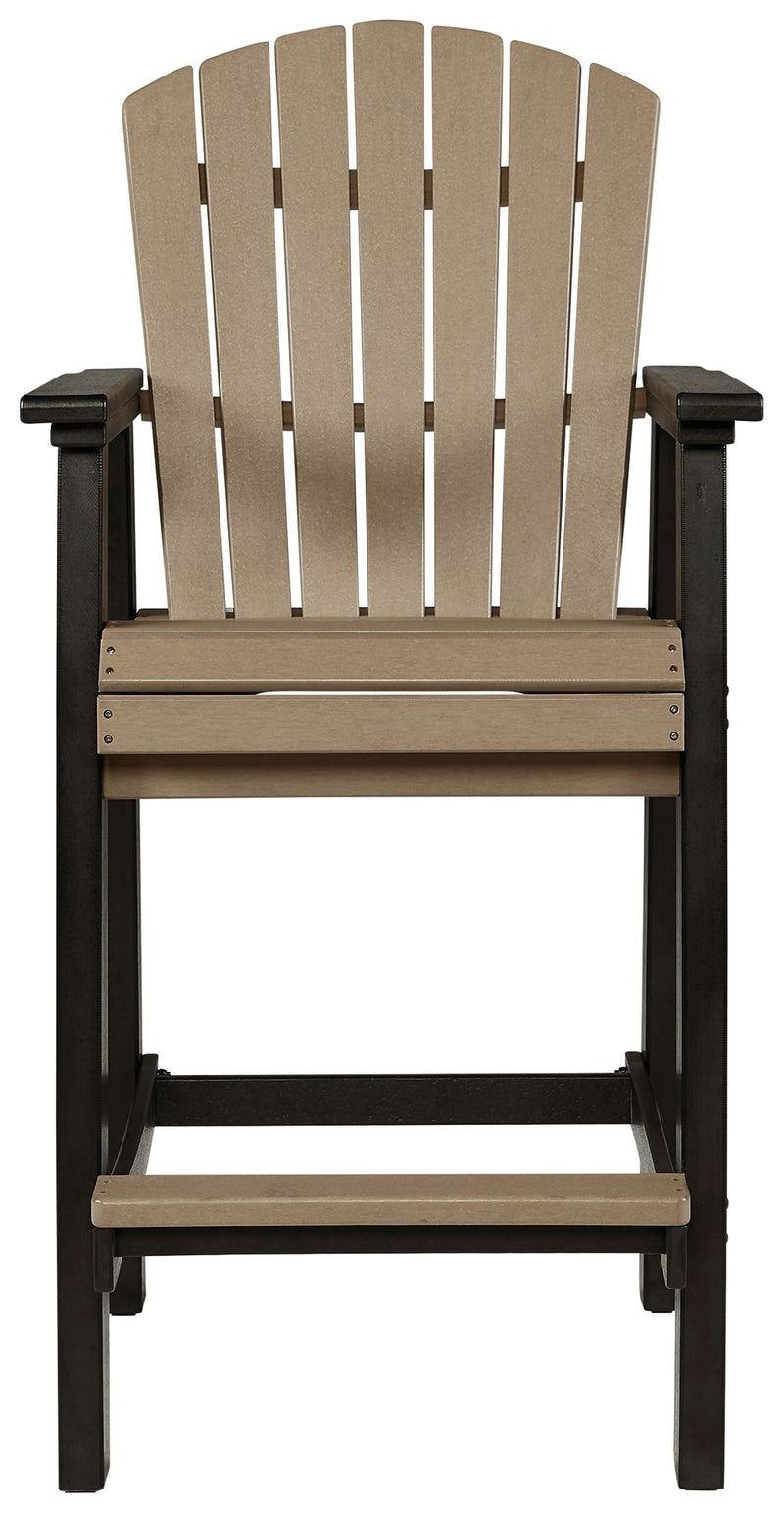 Fairen Trail - Black / Driftwood - Tall Barstool (Set of 2)