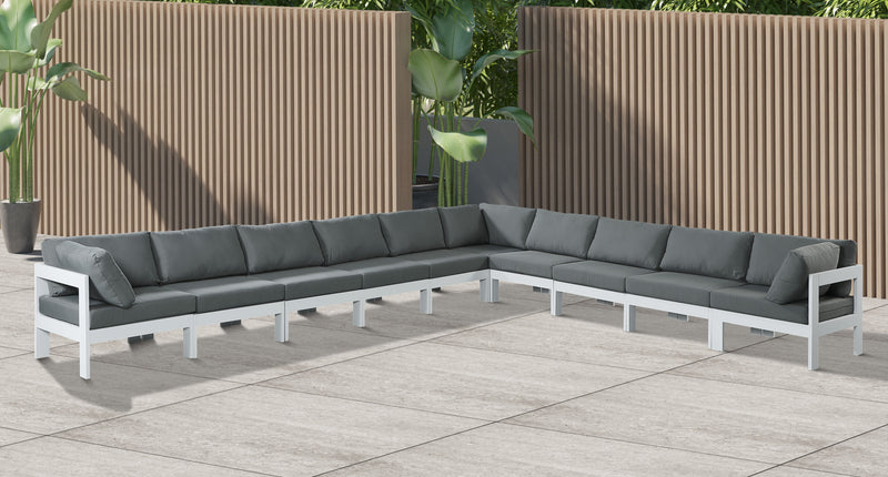 Nizuc - Outdoor Patio Modular Sectional - Grey - Modern & Contemporary