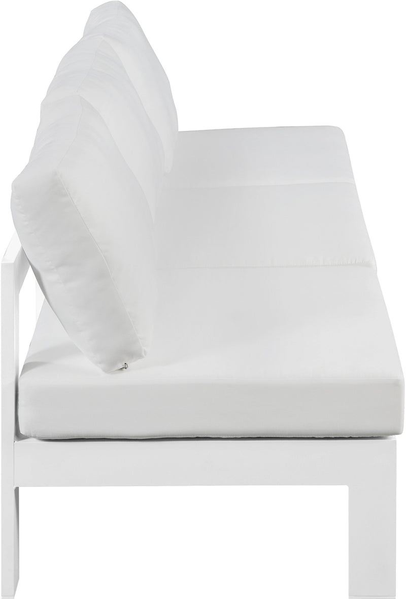 Nizuc - Outdoor Patio Modular Sofa - White - Fabric - Modern & Contemporary