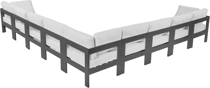 Nizuc - Outdoor Patio Modular Sectional 9 Piece - White - Modern & Contemporary