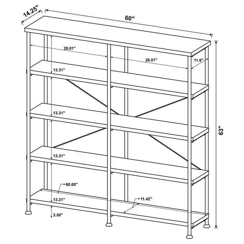 Analiese - 4-shelf Open Bookcase