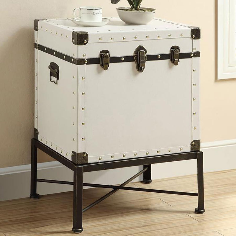 Nancy - Accent Cabinet With Nailhead Trim - White