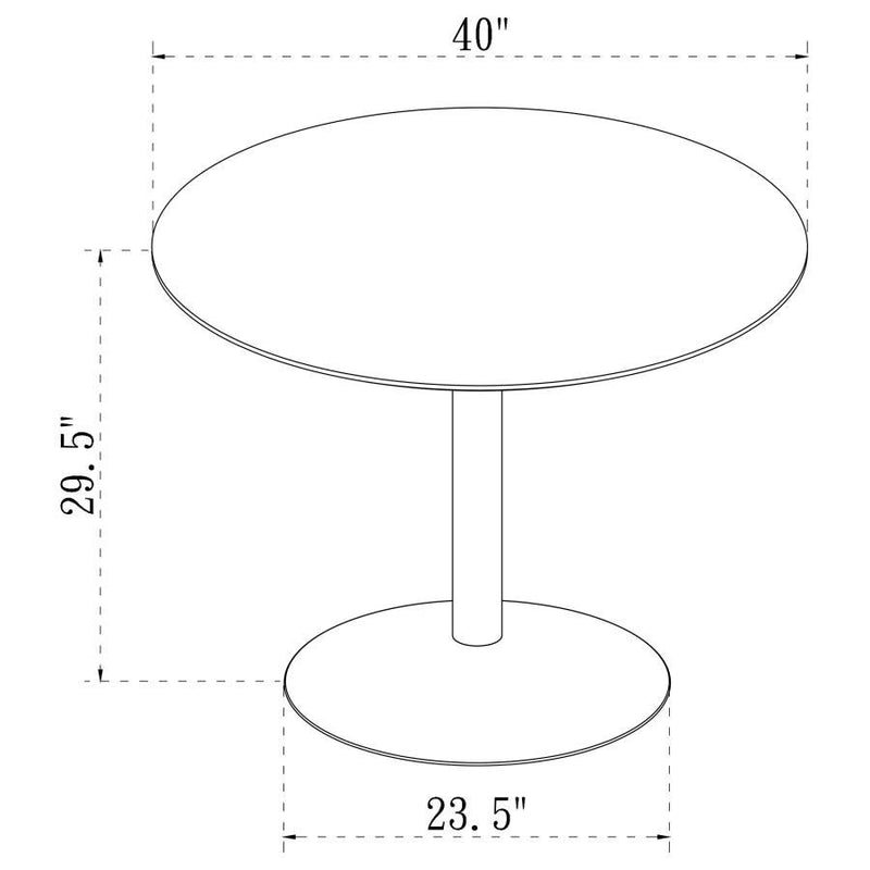 Lowry - Round Wood Top Dining Table - White
