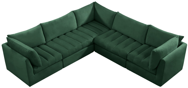 Jacob - Modular Sectional 5 Piece - Green - Fabric