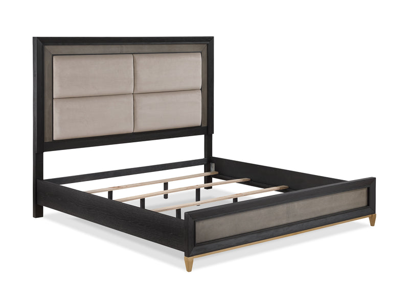 Payson - King Bed - Black / Gray