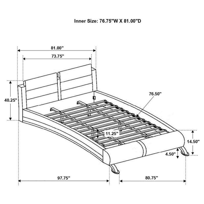 Jeremaine - Upholstered Platform Bedroom Set With LED