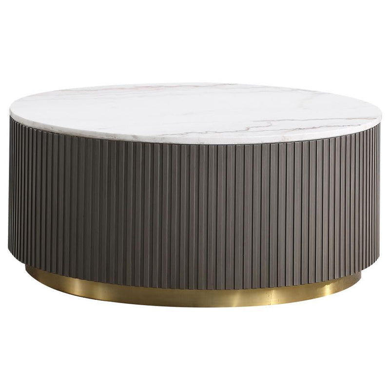 Jason - Round Marble Coffee Table Set