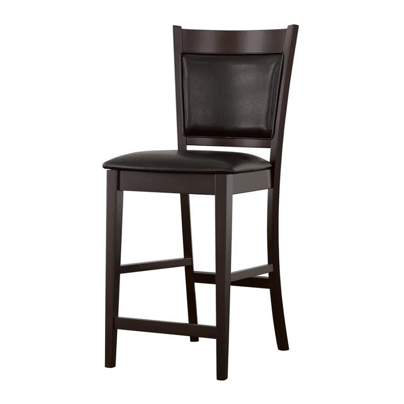 Jaden - Upholstered Counter Height Stools (Set of 2) - Black And Espresso