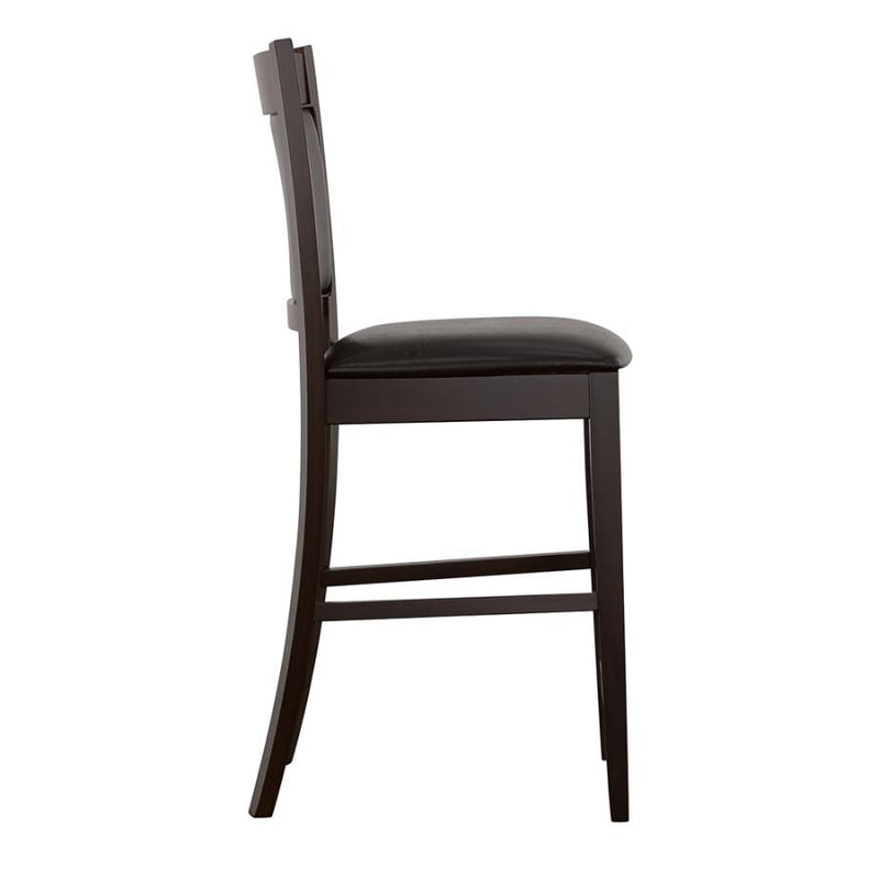 Jaden - Upholstered Counter Height Stools (Set of 2) - Black And Espresso