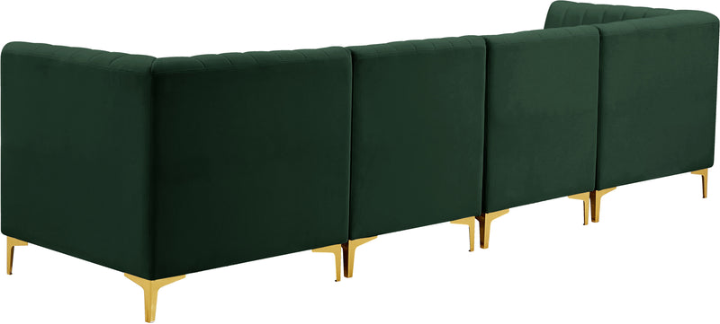 Alina - Modular Sectional - Green - Fabric - Modern & Contemporary