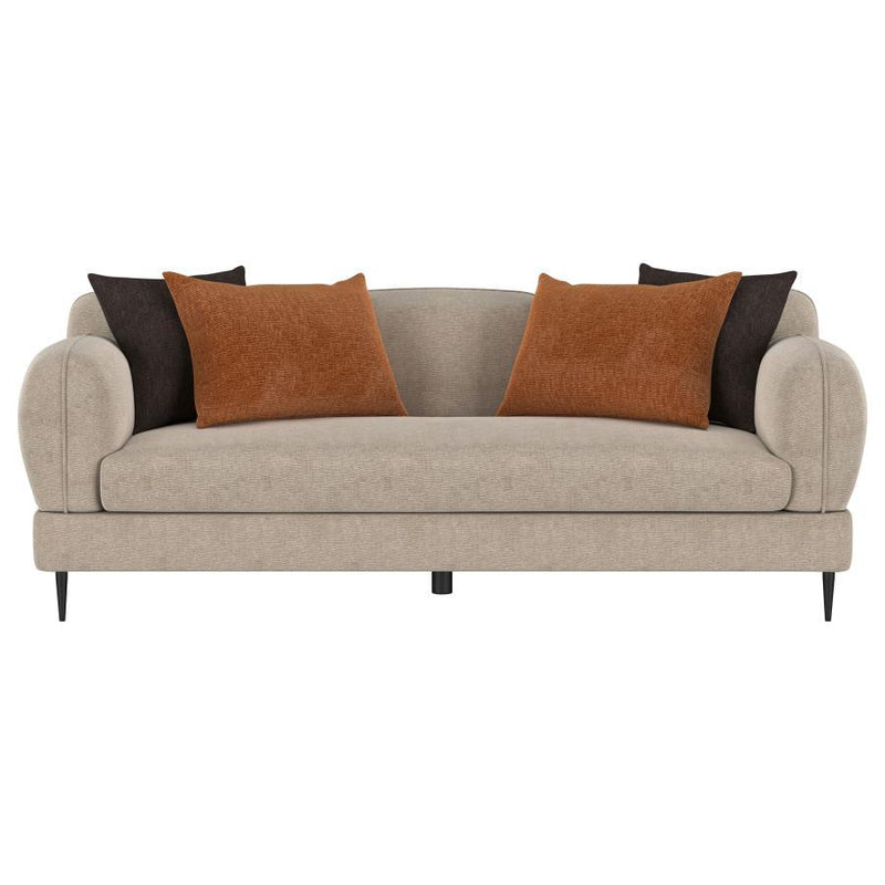 Jade - 2 Piece Chenille Upholstered Sofa Set - Latte