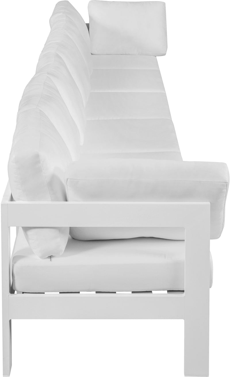 Nizuc - Outdoor Patio Modular Sofa With Frame - White - With Frame