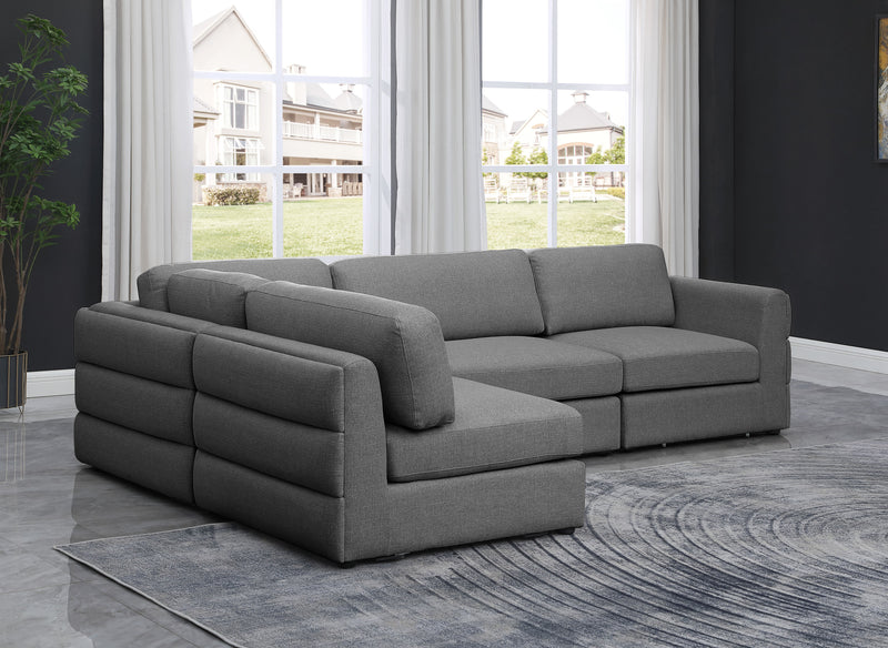 Beckham - Modular Sectional 4 Piece - Gray - Fabric