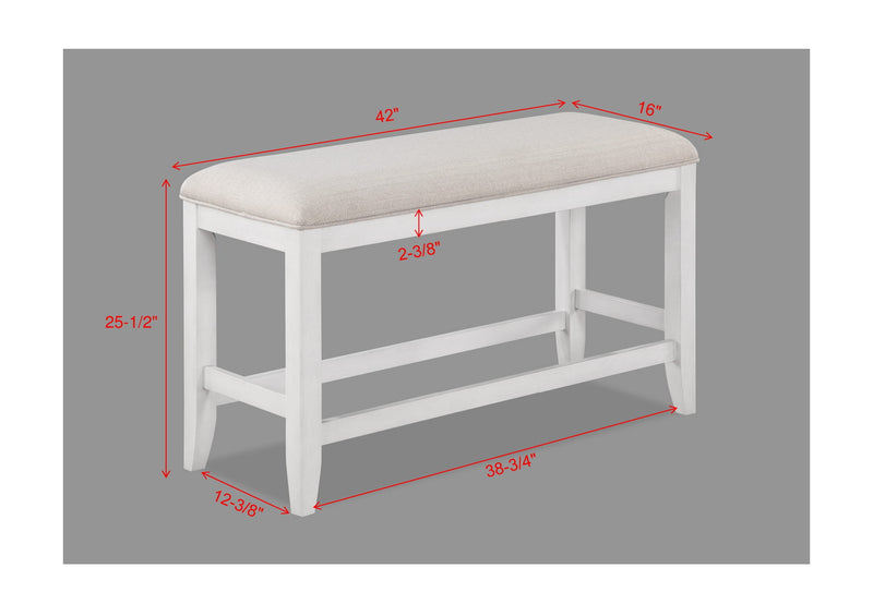 Wendy - Counter Height Bench - Gray