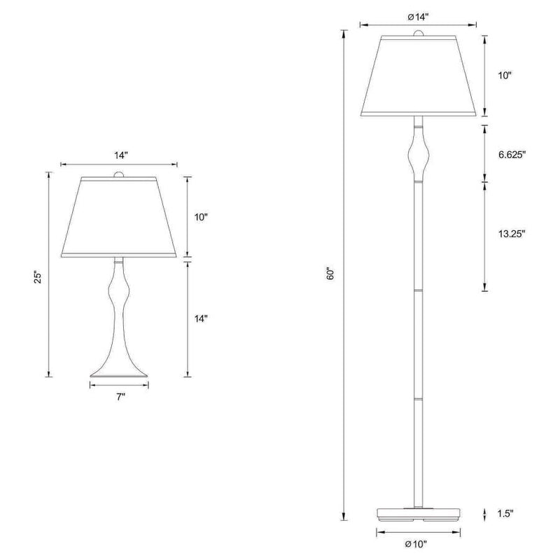 Griffin - 3-Piece Slender Lamp Set - Brushed Nickel