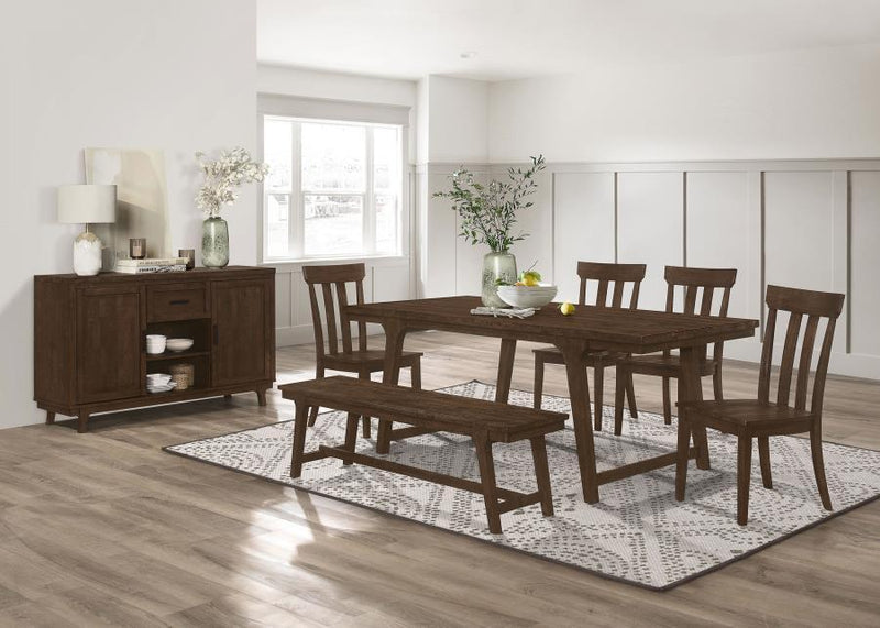 Reynolds - Slat Back Dining Side Chair (Set of 2) - Brown Oak