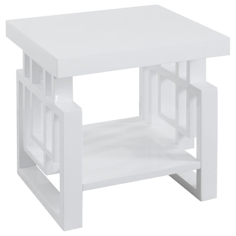 Schmitt - Rectangular End Table - High Glossy White