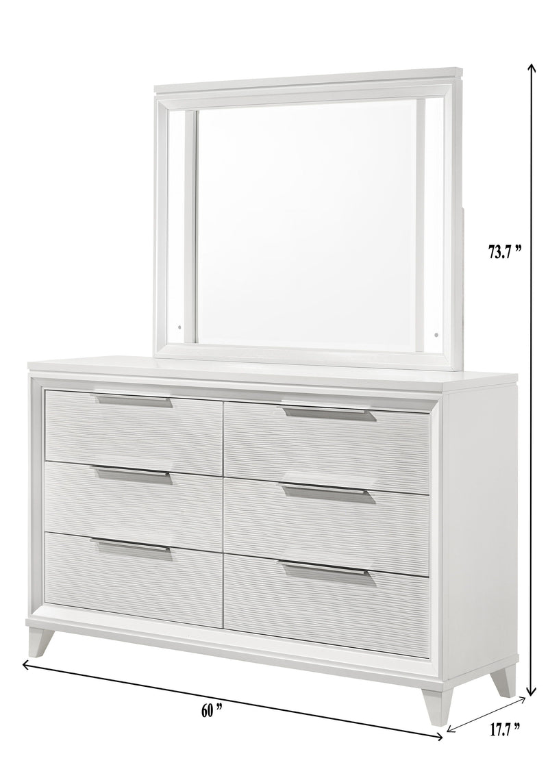 Cressida - Dresser And Mirror - White