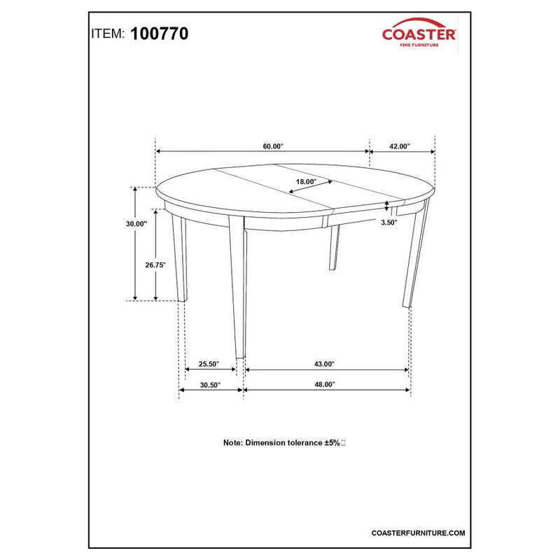 Gabriel - Oval Dining Table - Cappuccino