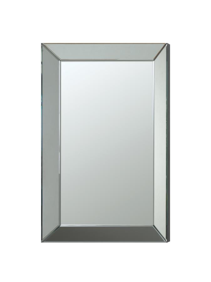 Pinciotti - Rectangular Beveled Wall Mirror - Silver