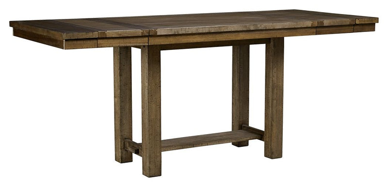 Moriville - Grayish Brown - Rect Drm Counter Ext Table