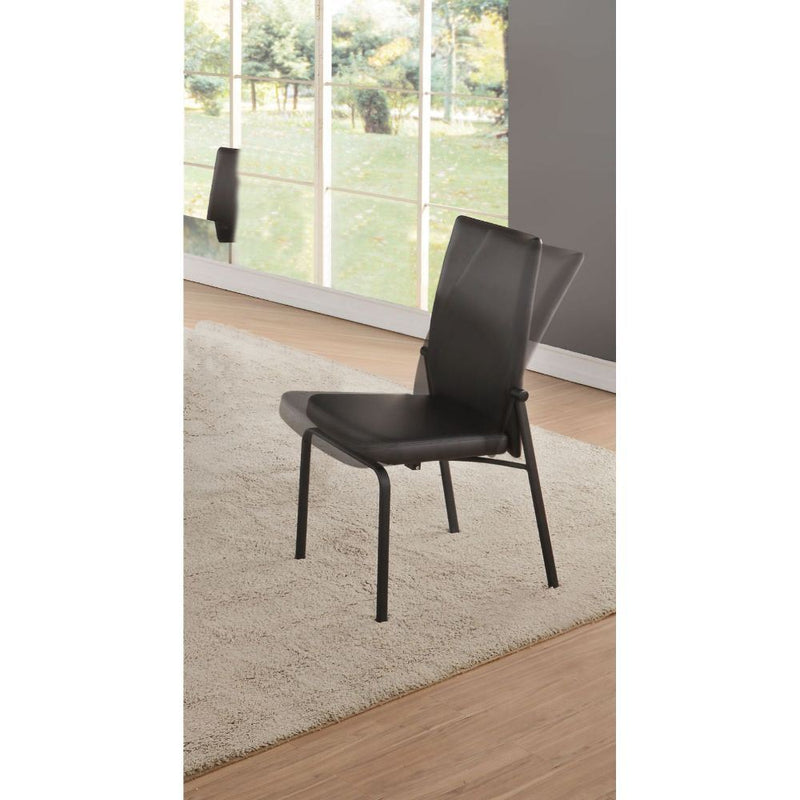 Osias - Side Chair (Set of 2) - Black PU & Black