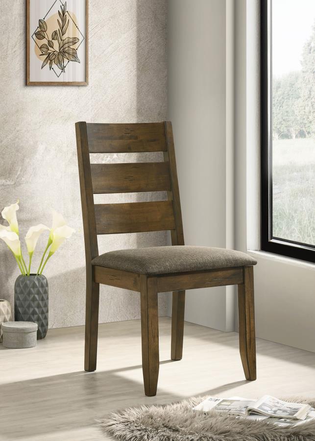 Alston - Ladder Back Dining Side Chairs (Set of 2) - Knotty Nutmeg and Gray
