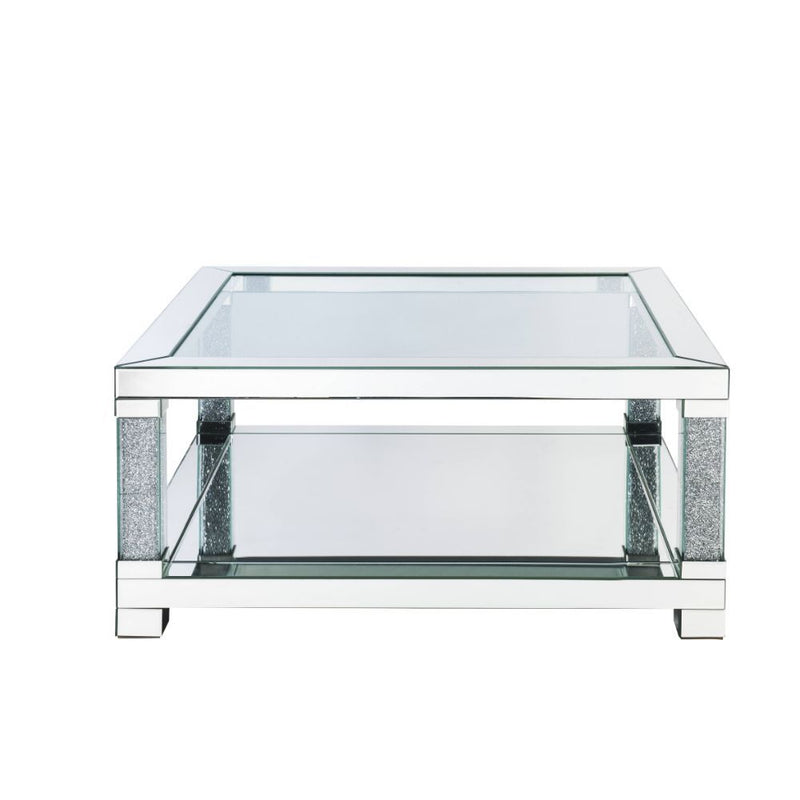 Noralie - Coffee Table - Mirrored & Faux Diamonds - Wood
