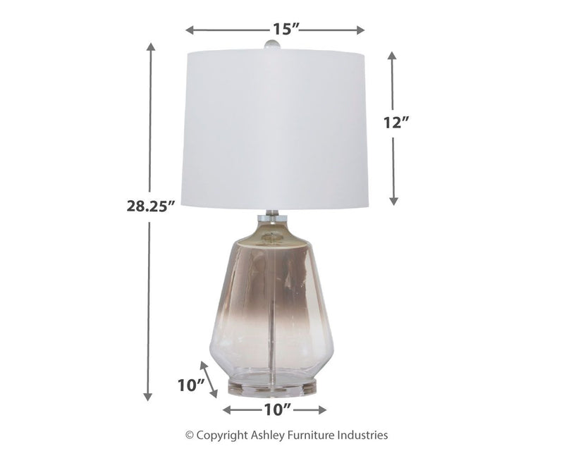 Jaslyn - Pearl Silver Finish - Glass Table Lamp