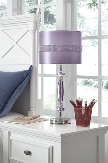 Nyssa - Purple - Metal Table Lamp