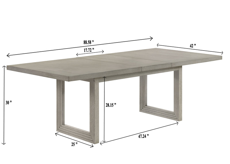 Torrie - Dining Table (1x18 Leaf) - Gray
