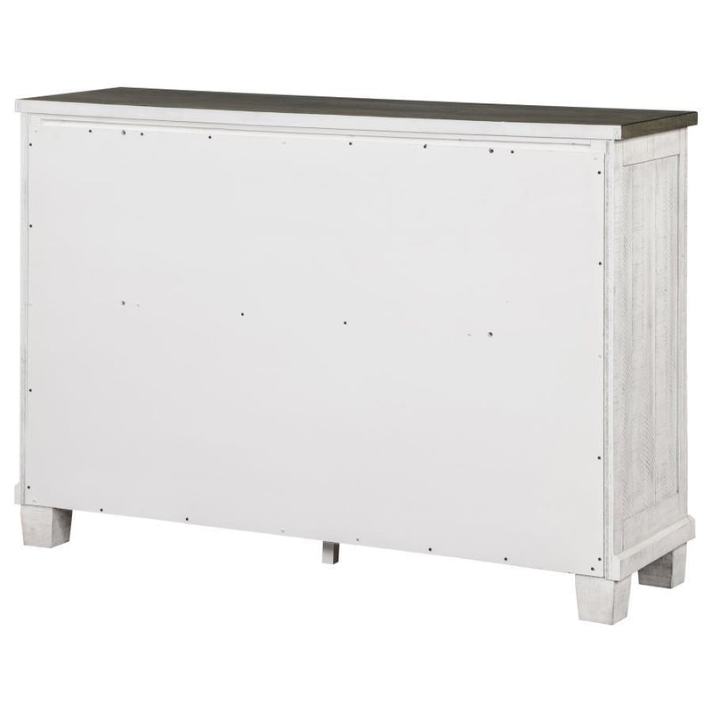 Lilith - 7-Drawer Dresser Distressed - Distressed Gray And White