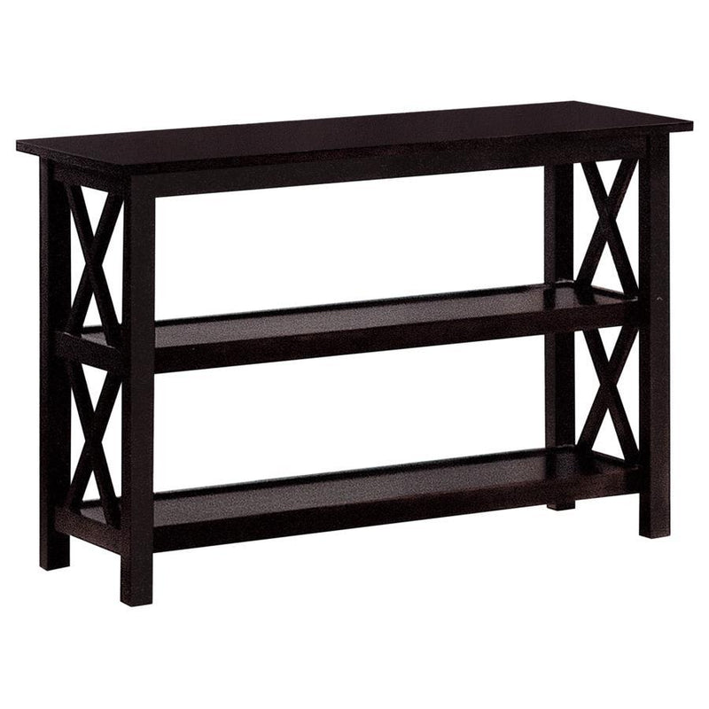 Rachelle - Sofa Table With 2-Shelf - Deep Merlot