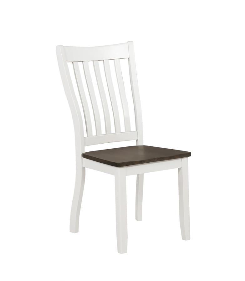 Kingman - Slat Back Dining Chairs (Set of 2) - Espresso and White