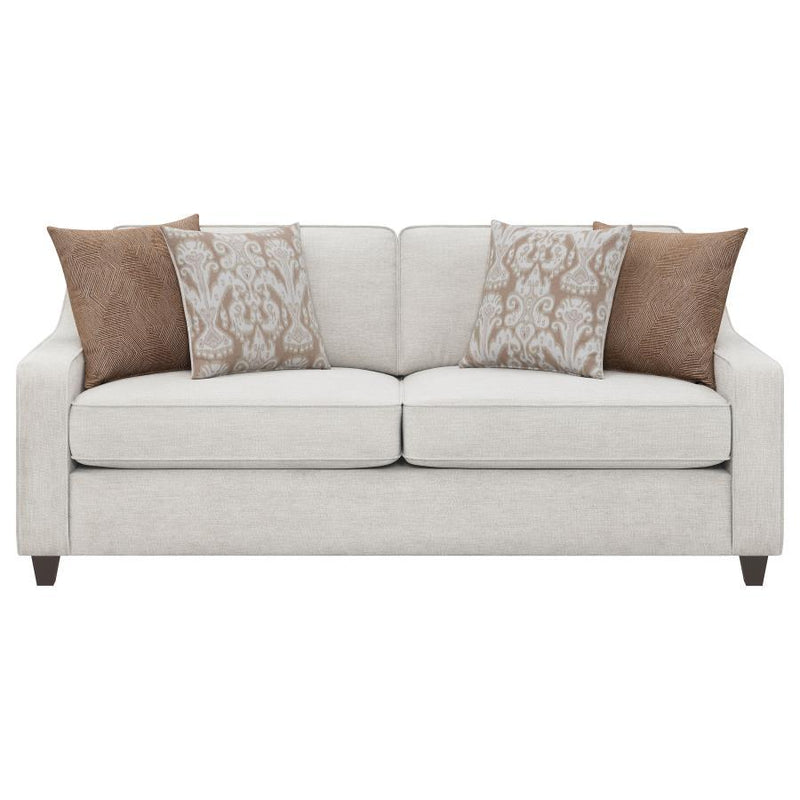 Christine - Upholstered Cushion Back Sofa - Beige